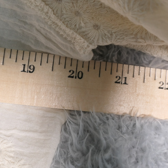 Woven Heart Sheer Cardigan Women S Ivory Gorgeous Embroidery Kimono Peasant Boho - Picture 13 of 16